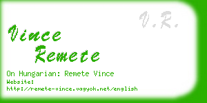 vince remete business card